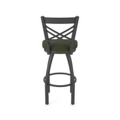 820 Catalina Swivel Stool with Pewter Finish and Canter Pine Seat, AGS-82025PW010