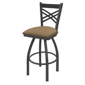 820 Catalina Swivel Stool with Pewter Finish and Canter Sand Seat, AGS-82025PW013