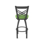 820 Catalina Swivel Stool with Pewter Finish and Graph Parrot Seat, AGS-82025PW015