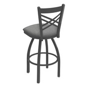 820 Catalina Swivel Stool with Pewter Finish and Graph Alpine Seat, AGS-82025PW020