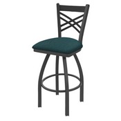 820 Catalina Swivel Stool with Pewter Finish and Graph Tidal Seat, AGS-82025PW022