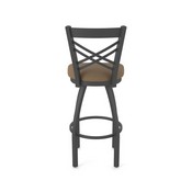 820 Catalina Swivel Stool with Pewter Finish and Rein Thatch Seat, AGS-82025PW026