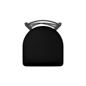 820 Catalina Swivel Stool with Pewter Finish and Black Vinyl Seat, AGS-82025PWBlkVinyl