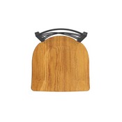 820 Catalina Swivel Stool with Pewter Finish and Medium Oak Seat, AGS-82025PWMedOak