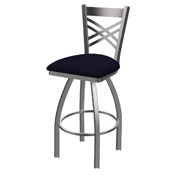 820 Catalina Swivel Stool with Stainless Finish and Canter Twilight Seat, AGS-82025SS002