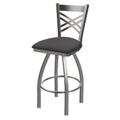 820 Catalina Swivel Stool with Stainless Finish and Canter Storm Seat, AGS-82025SS004