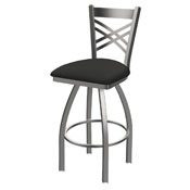 820 Catalina Swivel Stool with Stainless Finish and Canter Iron Seat, AGS-82025SS008