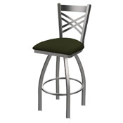 820 Catalina Swivel Stool with Stainless Finish and Canter Pine Seat, AGS-82025SS010