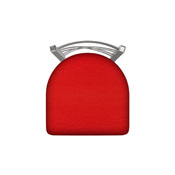 820 Catalina Swivel Stool with Stainless Finish and Canter Red Seat, AGS-82025SS011