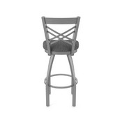 820 Catalina Swivel Stool with Stainless Finish and Graph Coal Seat, AGS-82025SS018