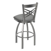 820 Catalina Swivel Stool with Stainless Finish and Graph Alpine Seat, AGS-82025SS020