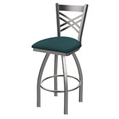 820 Catalina Swivel Stool with Stainless Finish and Graph Tidal Seat, AGS-82025SS022
