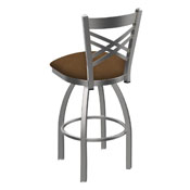 820 Catalina Swivel Stool with Stainless Finish and Rein Thatch Seat, AGS-82025SS026