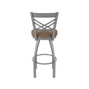 820 Catalina Swivel Stool with Stainless Finish and Rein Thatch Seat, AGS-82025SS026