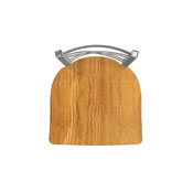 820 Catalina Swivel Stool with Stainless Finish and Medium Oak Seat, AGS-82025SSMedOak