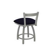 821 Catalina 18" Low Back Swivel Vanity Stool with Anodized Nickel Finish and Canter Twilight Seat, 82118AN002