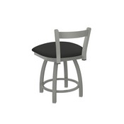 821 Catalina 18" Low Back Swivel Vanity Stool with Anodized Nickel Finish and Canter Iron Seat, 82118AN008