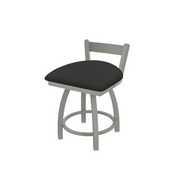 821 Catalina 18" Low Back Swivel Vanity Stool with Anodized Nickel Finish and Canter Iron Seat, 82118AN008