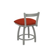 821 Catalina 18" Low Back Swivel Vanity Stool with Anodized Nickel Finish and Graph Poppy Seat, 82118AN021
