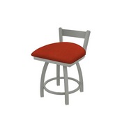 821 Catalina 18" Low Back Swivel Vanity Stool with Anodized Nickel Finish and Graph Poppy Seat, 82118AN021