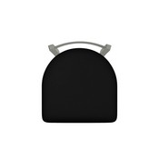 821 Catalina 18" Low Back Swivel Vanity Stool with Anodized Nickel Finish and Black Vinyl Seat, 82118ANBlkVinyl