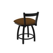 821 Catalina 18" Low Back Swivel Vanity Stool with Black Wrinkle Finish and Canter Thatch Seat, 82118BW001