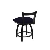 821 Catalina 18" Low Back Swivel Vanity Stool with Black Wrinkle Finish and Canter Twilight Seat, 82118BW002