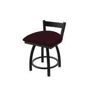 821 Catalina 18" Low Back Swivel Vanity Stool with Black Wrinkle Finish and Canter Bordeaux Seat, 82118BW005