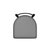 821 Catalina 18" Low Back Swivel Vanity Stool with Black Wrinkle Finish and Canter Folkstone Grey Seat, 82118BW007