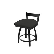 821 Catalina 18" Low Back Swivel Vanity Stool with Black Wrinkle Finish and Canter Iron Seat, 82118BW008