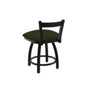 821 Catalina 18" Low Back Swivel Vanity Stool with Black Wrinkle Finish and Canter Pine Seat, 82118BW010