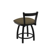 821 Catalina 18" Low Back Swivel Vanity Stool with Black Wrinkle Finish and Graph Cork Seat, 82118BW017
