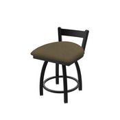 821 Catalina 18" Low Back Swivel Vanity Stool with Black Wrinkle Finish and Graph Cork Seat, 82118BW017