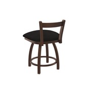 821 Catalina 18" Low Back Swivel Vanity Stool with Bronze Finish and Canter Espresso Seat, 82118BZ003