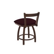 821 Catalina 18" Low Back Swivel Vanity Stool with Bronze Finish and Canter Bordeaux Seat, 82118BZ005