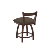 821 Catalina 18" Low Back Swivel Vanity Stool with Bronze Finish and Canter Earth Seat, 82118BZ006