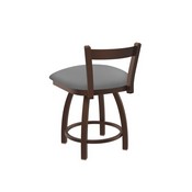 821 Catalina 18" Low Back Swivel Vanity Stool with Bronze Finish and Canter Folkstone Grey Seat, 82118BZ007