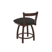 821 Catalina 18" Low Back Swivel Vanity Stool with Bronze Finish and Canter Iron Seat, 82118BZ008