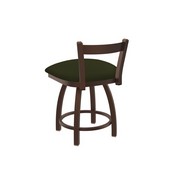 821 Catalina 18" Low Back Swivel Vanity Stool with Bronze Finish and Canter Pine Seat, 82118BZ010