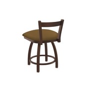 821 Catalina 18" Low Back Swivel Vanity Stool with Bronze Finish and Canter Saddle Seat, 82118BZ012