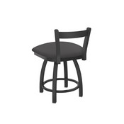821 Catalina 18" Low Back Swivel Vanity Stool with Pewter Finish and Canter Storm Seat, 82118PW004