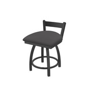 821 Catalina 18" Low Back Swivel Vanity Stool with Pewter Finish and Canter Storm Seat, 82118PW004