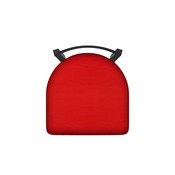 821 Catalina 18" Low Back Swivel Vanity Stool with Pewter Finish and Canter Red Seat, 82118PW011