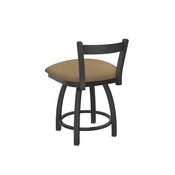 821 Catalina 18" Low Back Swivel Vanity Stool with Pewter Finish and Canter Sand Seat, 82118PW013