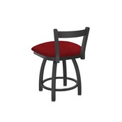 821 Catalina 18" Low Back Swivel Vanity Stool with Pewter Finish and Graph Ruby Seat, 82118PW016
