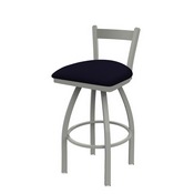 821 Catalina Low Back Swivel Stool with Anodized Nickel Finish and Canter Twilight Seat, AGS-82125AN002