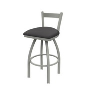 821 Catalina Low Back Swivel Stool with Anodized Nickel Finish and Canter Storm Seat, AGS-82125AN004