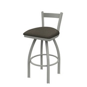 821 Catalina Low Back Swivel Stool with Anodized Nickel Finish and Graph Chalice Seat, AGS-82125AN019