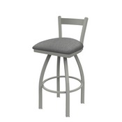 821 Catalina Low Back Swivel Stool with Anodized Nickel Finish and Graph Alpine Seat, AGS-82125AN020