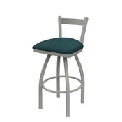 821 Catalina Low Back Swivel Stool with Anodized Nickel Finish and Graph Tidal Seat, AGS-82125AN022